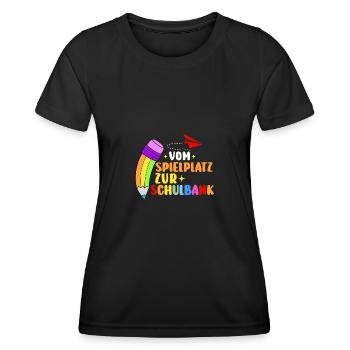 Kindergarten graduates school start school child enrollment - Women's Functional T-Shirt - black - Front - AI Model Female 172 light (172cm)