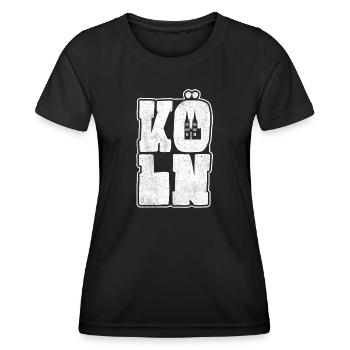 Carnaval de Cologne Design Souvenir Carnaval Cologne - T-shirt sport Femme - noir - Devant - AI Model Female 172 light (172cm)