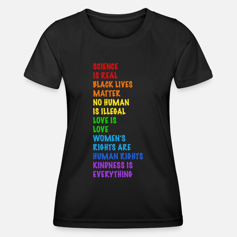 Human Rights! No one is illegal - Women's Functional T-Shirt - black