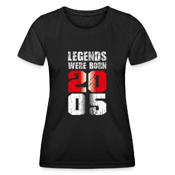 Geburtstag 18. Jahre Junge Mädchen Legends 2005 - Frauen Funktions-T-Shirt - Schwarz - Vorne - AI Model Female 172 light (172cm)