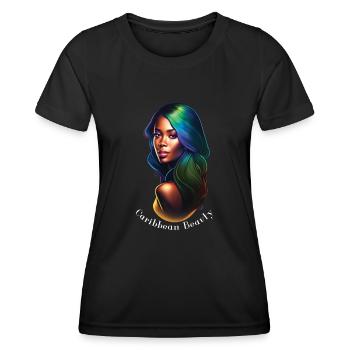 Caribbean Girl Beauty8 - T-shirt sport Femme - noir - Devant - AI Model Female 172 light (172cm)