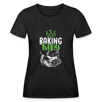 Roi de la cuisson - T-shirt sport Femme - noir - Devant - AI Model Female 172 light (172cm)