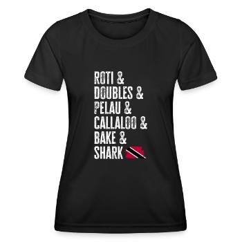 Trinidad and Tobago flag - Women's Functional T-Shirt - black - Front - AI Model Female 172 light (172cm)