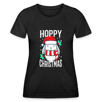 Noël houblonné - T-shirt sport Femme - noir - Devant - AI Model Female 172 light (172cm)