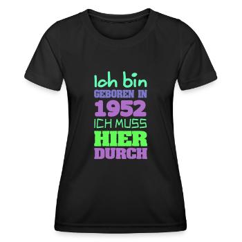 1952 - Women's Functional T-Shirt - black - Front - AI Model Female 172 light (172cm)