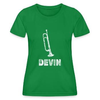 Geschenk für Devin - Frauen Funktions-T-Shirt - Kelly Green - Vorne - AI Model Female 172 dark (172cm)