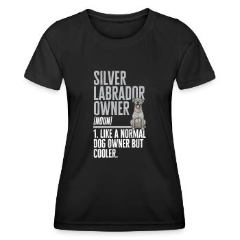 Silver Labrador Retriever Silver Lab - T-shirt sport Femme - noir - Devant - AI Model Female 172 light (172cm)