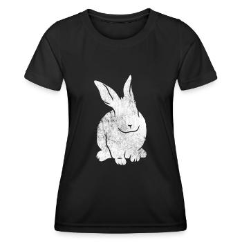 Lapin lapin lapin lapin - T-shirt sport Femme - noir - Devant - AI Model Female 172 light (172cm)