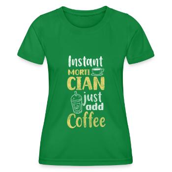 Bestattung Sarg Trauer - Frauen Funktions-T-Shirt - Kelly Green - Vorne - AI Model Female 172 dark (172cm)