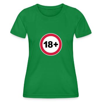 18 / 18. Geburtstag. / 18+ - Frauen Funktions-T-Shirt - Kelly Green - Vorne - AI Model Female 172 dark (172cm)