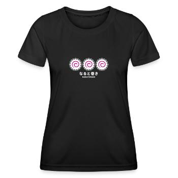 Narutomaki - Frauen Funktions-T-Shirt - Schwarz - Vorne - AI Model Female 172 light (172cm)