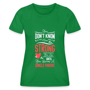 Parents, father, single, offspring - Women's Functional T-Shirt - kelly green - Front - AI Model Female 172 dark (172cm)