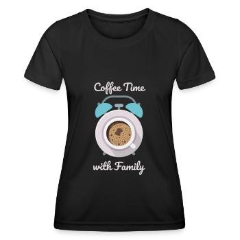 Coffee Time with Family - Women's Functional T-Shirt - black - Front - AI Model Female 172 light (172cm)