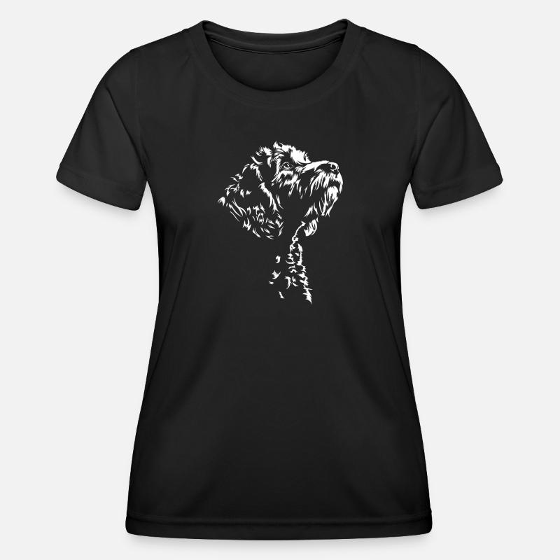 Cockapoo Silhouette Dog Dog Wilsigns - Women's Functional T-Shirt - black