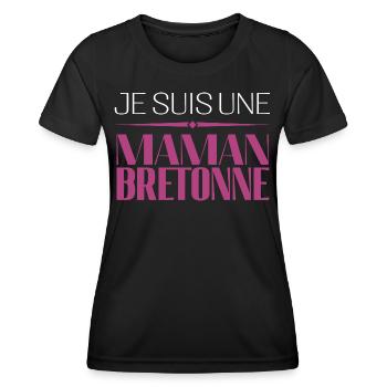 Incroyable maman bretonne ! cadeau maman bretonne - T-shirt sport Femme - noir - Devant - AI Model Female 172 light (172cm)