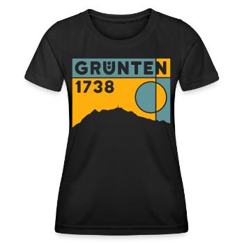 Grünten Crossing Randonnée Randonnée Souvenirs - T-shirt sport Femme - noir - Devant - AI Model Female 172 light (172cm)