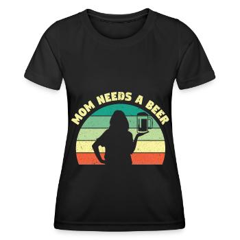Bier Biertrinker Party Kneipe Alkohol - Frauen Funktions-T-Shirt - Schwarz - Vorne - AI Model Female 172 light (172cm)