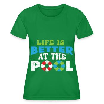 Swimmers Swimming 50 meters track Breaststroke - Women's Functional T-Shirt - kelly green - Front - AI Model Female 172 dark (172cm)