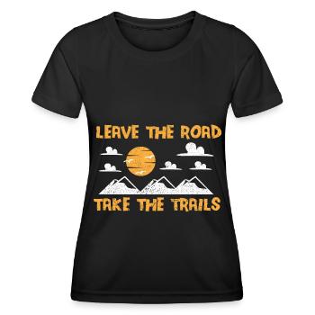 Backpacking Hiking Backpacking Backpacking Backpacking - Women's Functional T-Shirt - black - Front - AI Model Female 172 light (172cm)