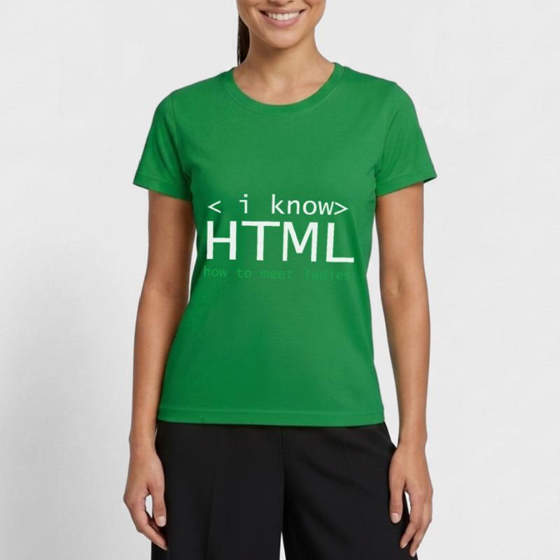 HTML Editor Hypertext Markup Language Webdokument Frauen Funktions-T-Shirt