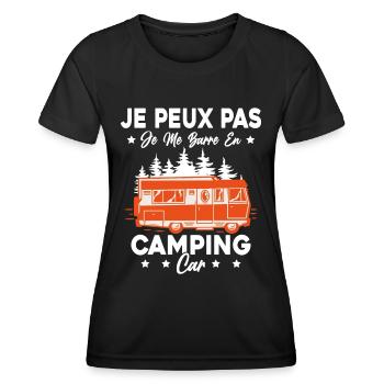 Wohnmobil Ich komme mit dem Wohnmobil nicht aus dem Weg - Frauen Funktions-T-Shirt - Schwarz - Vorne - AI Model Female 172 light (172cm)
