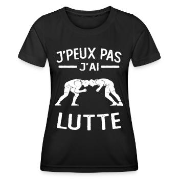 Ich kann nicht, ich kämpfe - Frauen Funktions-T-Shirt - Schwarz - Vorne - AI Model Female 172 light (172cm)