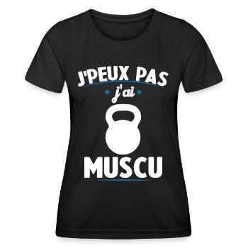 I can't I worked out - Women's Functional T-Shirt - black - Front - AI Model Female 172 light (172cm)