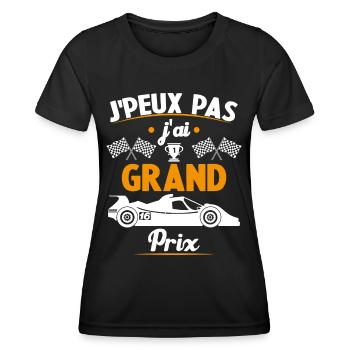 Je Peux Pas J ai Grand Prix - T-shirt sport Femme - noir - Devant - AI Model Female 172 light (172cm)