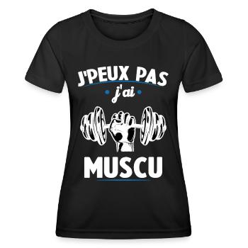 I can't I worked out - Women's Functional T-Shirt - black - Front - AI Model Female 172 light (172cm)