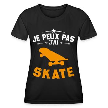 I can't skate - Women's Functional T-Shirt - black - Front - AI Model Female 172 light (172cm)