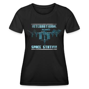 ISS - Internationale Raumstation - Frauen Funktions-T-Shirt - Schwarz - Vorne - AI Model Female 172 light (172cm)