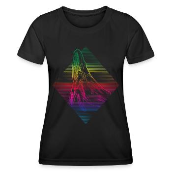 Baleine à bosse - T-shirt sport Femme - noir - Devant - AI Model Female 172 light (172cm)