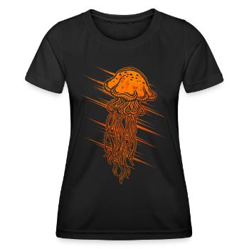 Qualle - Frauen Funktions-T-Shirt - Schwarz - Vorne - AI Model Female 172 light (172cm)