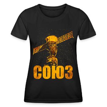 Soyouz Spacecraft Union soviétique - T-shirt sport Femme - noir - Devant - AI Model Female 172 light (172cm)