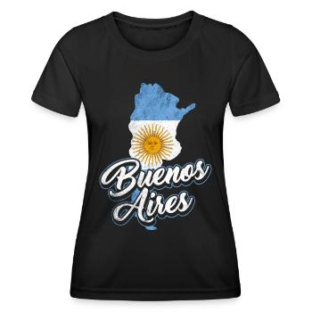 Buenos Aires Argentina - Women's Functional T-Shirt - black - Front - AI Model Female 172 light (172cm)