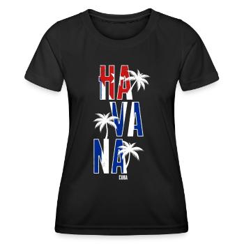 Havanna Kuba - Frauen Funktions-T-Shirt - Schwarz - Vorne - AI Model Female 172 light (172cm)