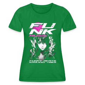 Funk Musik - Frauen Funktions-T-Shirt - Kelly Green - Vorne - AI Model Female 172 dark (172cm)