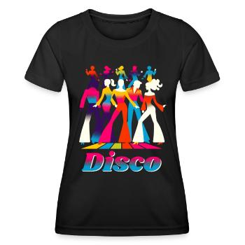Musique disco - T-shirt sport Femme - noir - Devant - AI Model Female 172 light (172cm)