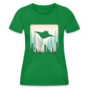Raie manta - T-shirt sport Femme - vert - Devant - AI Model Female 172 dark (172cm)
