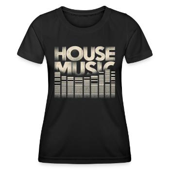 House Musik - Frauen Funktions-T-Shirt - Schwarz - Vorne - AI Model Female 172 light (172cm)