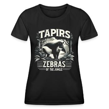 Tapire - Die Zebras des Dschungels - Frauen Funktions-T-Shirt - Schwarz - Vorne - AI Model Female 172 light (172cm)