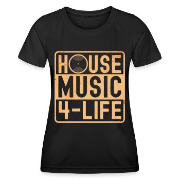 House Music - Women's Functional T-Shirt - black - Front - AI Model Female 172 light (172cm)