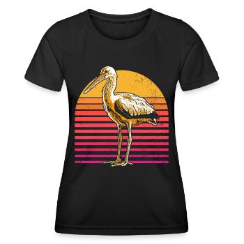 Cigogne - T-shirt sport Femme - noir - Devant - AI Model Female 172 light (172cm)