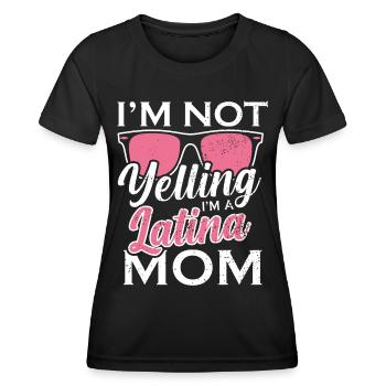 Je ne crie pas, je suis une maman latina - T-shirt sport Femme - noir - Devant - AI Model Female 172 light (172cm)