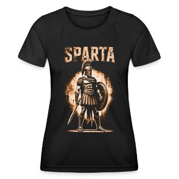 Guerriers de Sparte Grèce antique - T-shirt sport Femme - noir - Devant - AI Model Female 172 light (172cm)