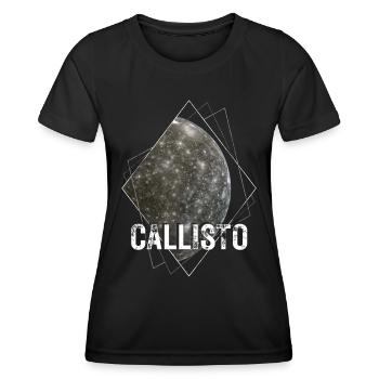Kallisto - Jupiter Mond - Frauen Funktions-T-Shirt - Schwarz - Vorne - AI Model Female 172 light (172cm)