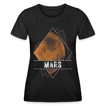 Mars Planet Sonnensystem - Frauen Funktions-T-Shirt - Schwarz - Vorne - AI Model Female 172 light (172cm)