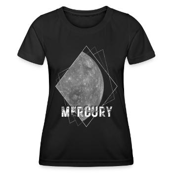 Mercure, planète, système solaire - T-shirt sport Femme - noir - Devant - AI Model Female 172 light (172cm)