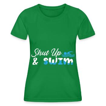 Swimmers Swimming 50 meters track Breaststroke - Women's Functional T-Shirt - kelly green - Front - AI Model Female 172 dark (172cm)