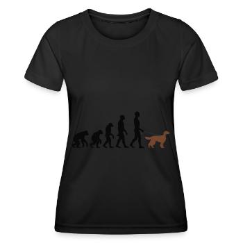 Setter irlandais - T-shirt sport Femme - noir - Devant - AI Model Female 172 light (172cm)